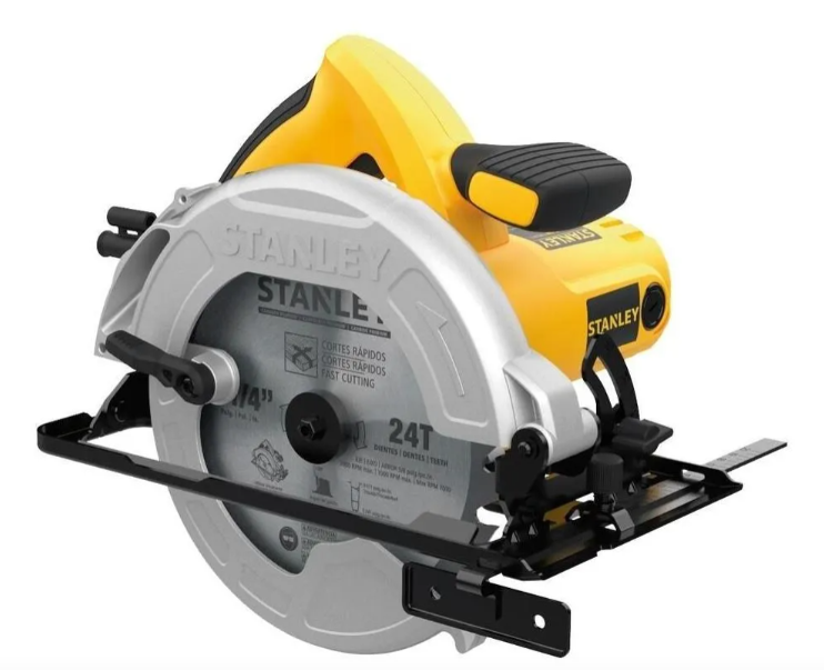Sierra circular eléctrica stanley 7 1/4" 1600W 2 discos 1 disco espeacial para nicol y wachon